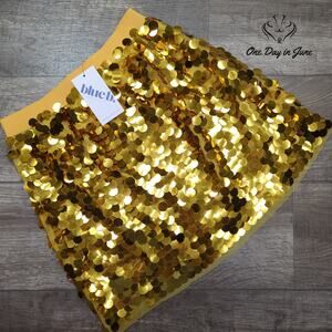 blue b. Pull On Sequin Mini Skirt Size M